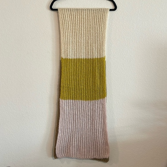 Topshop Women’s Knit Scarf Multicolor Colorblock Cottagecore Comfy - Picture 3 of 12